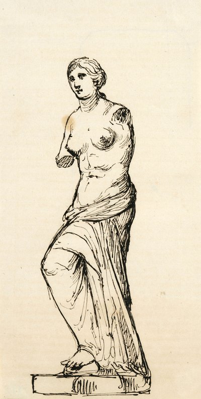 Sketch of Cast of Venus de Milo by Samuel Finley Breese Morse